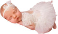 Newborn Lace Romper, 2 PCS Baby Girl Photography Props, Newborn Girl Photography Outfits with Flower Headband for Infants