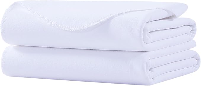 Washable Underpads, 34" x 36" (Pack of 2) Extra Heavy Absorbency ,100% Waterproof Mattress Protector,Flannel Cotton Underpads for Kids, Adults,Pets,Bed, Couch, Sofa, Floor,Home