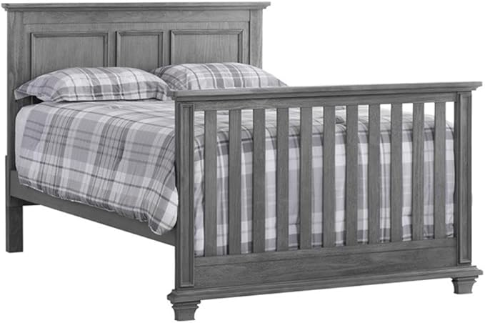 Pemberly Row Modern Wood 4 in 1 Convertible Crib in Graphite Gray