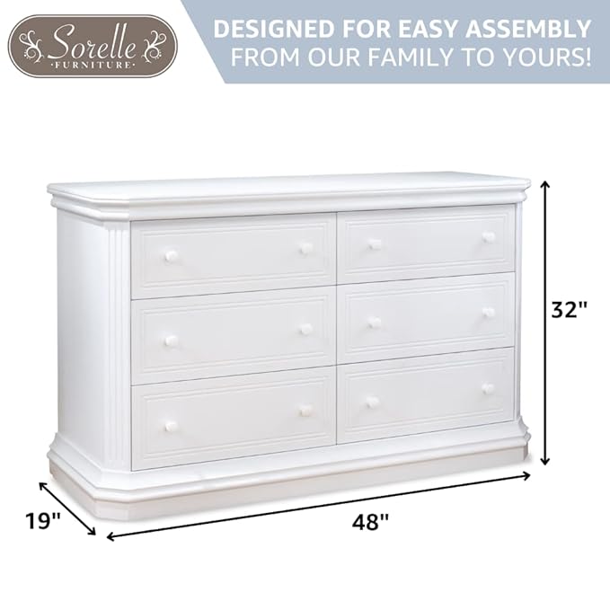 Sorelle Furniture Primo Classic 4-In-1 Convertible Crib, Wooden Baby Bed with Non-Toxic Finish, Converts to Toddler Bed, Daybed, and Full-Size Bed - White