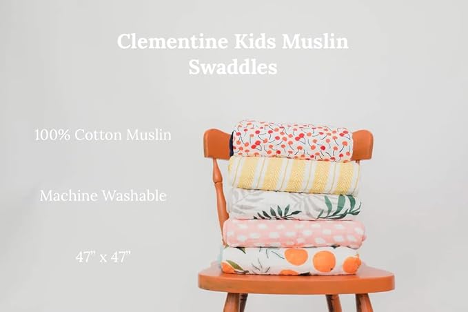 CLEMENTINE KIDS Muslin Infant Swaddles (Butterfly Collector)