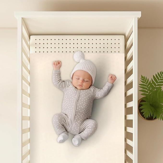 ORGANIC TEXTILES Organic Baby Mattress Topper with Water Resistant Removable Cotton Cover - GOLS/GOTS Certified - Breathable - 2" Standard (52"x28")