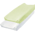 Owlowla Changing Pad Cover,Soft Minky Dots Changing Table Sheets for Baby Boy and Girl 2Pack (White&Lime Green)