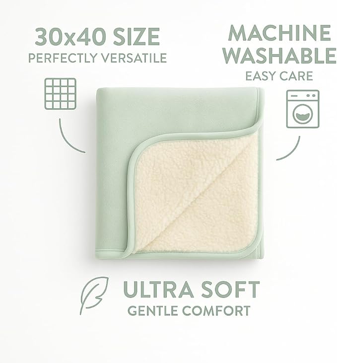 Ultra Plush 30x40 Super Soft Sherpa Baby Blanket, Durable, Machine Washable, Gentle on Baby's Skin - Ideal Baby Blankets for Boys & Girls