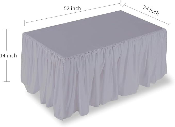 Luxury Crib Bed Skirt 28" x 52" with 14 Inch Drop Soft & Breathable Dust Ruffle Fits Standard Crib and Toddler Bed Nursery Microfiber Fabric Ruffle Bed Skirt for Baby Boys or Girls Light Grey Solid