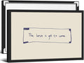 The Best Is Yet To Come Wall Art Blue and White Inspirational Affirmations Quotes Poster 16x24 inch Black Framed Funky Minimalist Horizontal Canvas Prints for Living Room Dorm Wall Decor