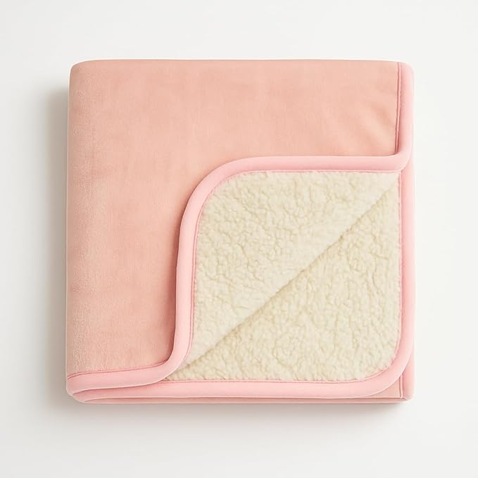 Ultra Plush 30x40 Super Soft Sherpa Baby Blanket, Durable, Machine Washable, Gentle on Baby's Skin - Ideal Baby Blankets for Boys & Girls, (Pink)