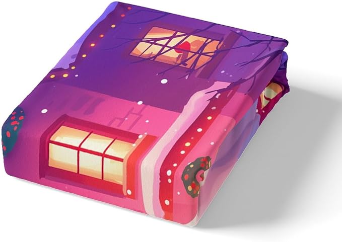 Feelyou Cute Christmas Comforter Cover Set Twin Size for Kids Boys Girls Bedroom Bed Decor - Xmas Tree Bedding Set, Duvet Cover, Merry Christmas Bedspread Cover, No Comforter