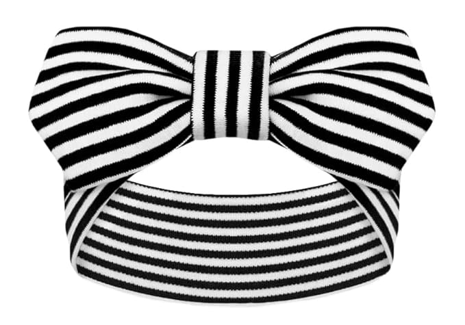 Creative Knitwear Colorado Buffaloes Infant Girls Black/White Striped Hair Knot Headband Embroidered Logo - Size Newborn - 4T