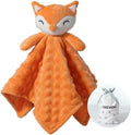 CREVENT Soft Plush Animal Face Security Blankets for Boys and Girls, Great Gifts for Birthday Baby Shower (Orange Fox)