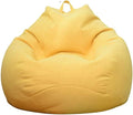 Stuffed Animal Storage Bean Bag Cover (No Filler) Extra Soft Beanbag Seat Chair Covers-Cotton Linen Memory Foam Beanbag Replacement Cover for Adults Children without Filling