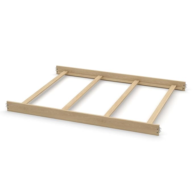 Full-Size Conversion Kit Bed Rails for Evolur Cribs - Solid Wood Crib Convertible Kit to Kids Bed - Transitional Style Rails & Easy-to-Install Child Essentials for Safety (Unfinished)