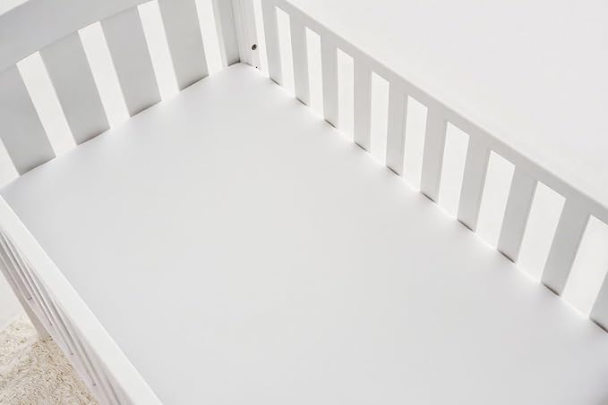 American Baby Company 2 Pack Fitted Crib Sheets 28" x 52", 100% Polyester Ultra Soft Microfiber, White/Navy, for Boys and Girls, Fits Crib and Toddler Bed Mattresses