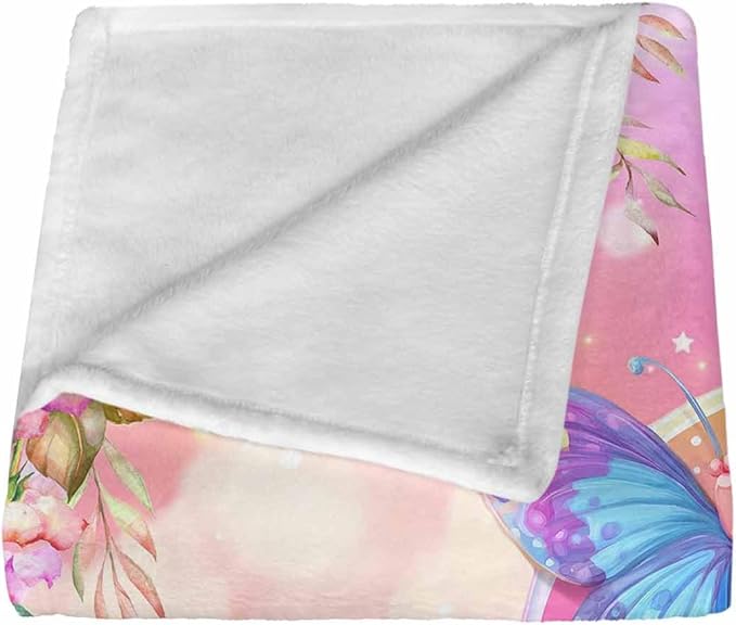 Ship Next Day, Personalized Baby Name Blanket for Girls Boys, Custom Toddler Blankets with Name & Capital Letter Gradient Pattern, Customized Throw Blanket Gifts for Kids Teens on Birthday Christmas