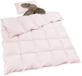 zzlamb Toddler Comforter Baby Down Blanket, Lightweight & Breathable Small Crib Quilt All Season Duvet Insert, Soft Noiseless Shell Down Proof Machine Washable, Cherry Pink 45x60in