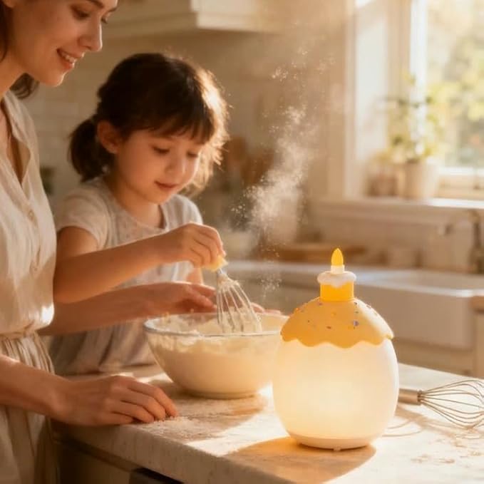 Silicone Baby Night Light,Egg Night Light for Baby Nursery,3-Level Dimming & 30-Min Timer Portable Nursery Night Lamp for Breastfeeding Kids Bedroom Toddler Girls Boys(Birthday Cake)