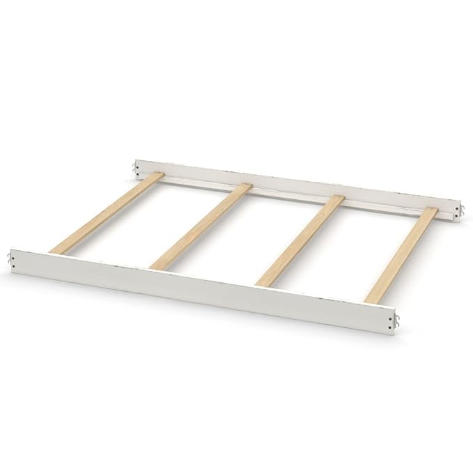 Full-Size Conversion Kit Bed Rails for Evolur Cribs - Solid Wood Crib Convertible Kit to Kids Bed - Transitional Style Rails & Easy-to-Install Child Essentials for Safety (Aged White)
