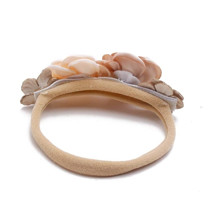 Baby Girl Headbands Nylon Flower Elastic Hairbands 6pcs Hair Accessories Gift for Newborn Infant Toddlers
