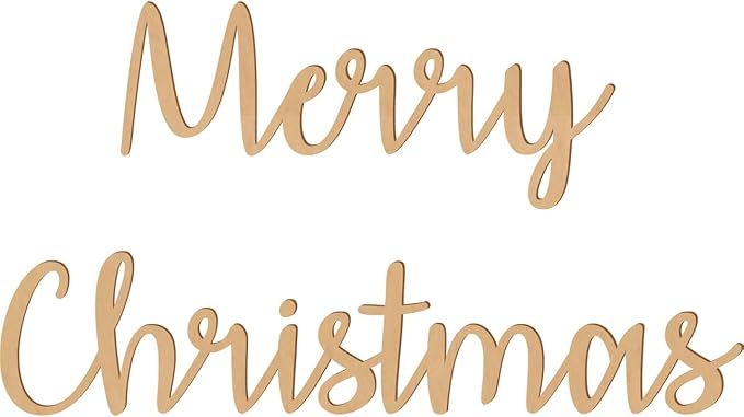 1.5 Inch Tall Custom Word Scroll Script Cursive Font Affection, Choose Wood Material for Names, Unfinished Initials Craft, Kid's Room Sign, Wall Plaque (1.5")