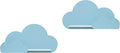 BugyBagy Cloud Wall Shelf – Decorative Wooden Floating Shelf for Nursery, Kids Room – Multiple Colors & Light Options (Baby Blue Cloud Shelf Set of 2 – No Light)