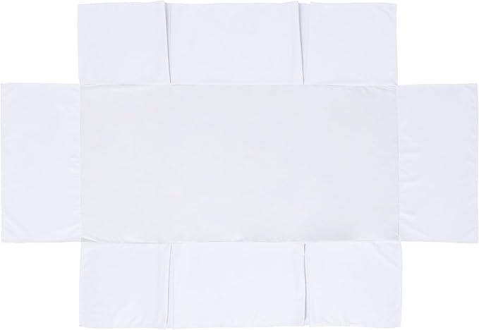 Crib Skirt Dust Ruffle, 100% Egyptian Cotton 400 Thread Count Soft Breathable Crib Bedding Skirt for Baby, Boys and Girls, 52"X28" with 14" Crib Bed Skirt Fading Resistant (White Solid)