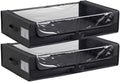 Pemberly Row Set of 2 Under-Bed Rolling Storage Container with Transparent Cover