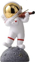Paimuni Astronaut Figurine Home Decor Resin Spaceman Statue White Gold Gray Sculpture for Desktop Bookshelf Office Living Room