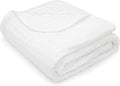 Comfy Cubs Muslin Baby Blanket - Soft, Lightweight, 6-Layer Cotton Swaddle Blankets for Newborns, Infants & Toddlers - 40" x 40" Large, Breathable & Versatile for Sleeping & Tummy Time - White