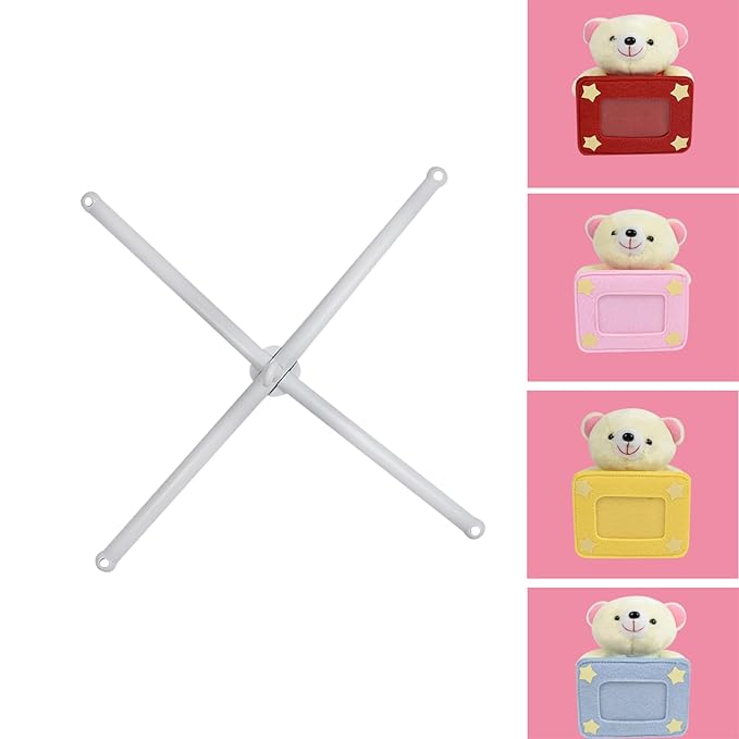 Baby Crib Mobile for Girls & Boys- Baby Mobile for Crib with 12 Lullabies, Hanging Plush Bear Toys & Nursery Decor, Crib Toys Hanging for Newborns
