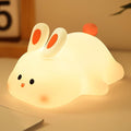 YISUN Bunny Night Light, Cute Silicone Nightlight for Baby Toddler, Rechargeable LED Nursery Lamp with Timer, 3 Level Dimmable Soft Squishy Night Lamp Gift for Bedroom Kids Room Decor