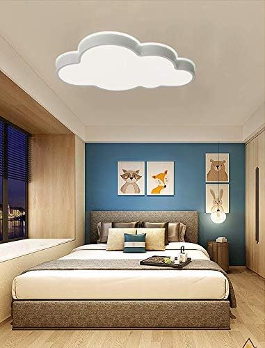 LAKIQ Modern Creative Acrylic LED Lights Cloud Shape Children Room Ceiling Light Flush Mount Ceiling Chandelier Lighting Fixture for Kids Bedroom Kindergarten Living Room(21.5'',White Light)