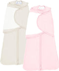 2-Pack 0.5 TOG Newborn Sleep Sack, All-in-One Swaddle Wrap with Silent Velcro for Infants (0–3 Months)