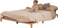 Twin Floor Bed Made in Europe, 7 Colors Universal Toddler or Teen Bed, Water Based Paint Used, Alderwood Japanese Bed Frame, Platform Bed Frame King, Queen, Twin, Full, Minimalistic Tatami Bed Frame