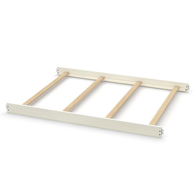 Full-Size Conversion Kit Bed Rails for Evolur Cribs - Solid Wood Crib Convertible Kit to Kids Bed - Transitional Style Rails & Easy-to-Install Child Essentials for Safety (Crème Brulee)