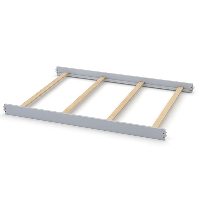 Full-Size Conversion Kit Bed Rails for Evolur Cribs - Solid Wood Crib Convertible Kit to Kids Bed - Transitional Style Rails & Easy-to-Install Child Essentials for Safety (Silver Shimmer)