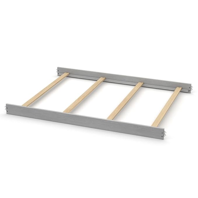 Full-Size Conversion Kit Bed Rails for Evolur Cribs - Solid Wood Crib Convertible Kit to Kids Bed - Transitional Style Rails & Easy-to-Install Child Essentials for Safety (Imperial Grey)