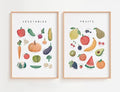 OZCONO Vegetables and Fruits Educational Posters, Harvest Chart Kids, Classroom Decor, Rainbow Nursery Wall Art, Homeschool Education Guide (Unframed) (27x40)