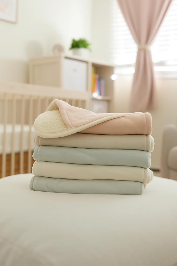 Ultra Plush 30x40 Super Soft Sherpa Baby Blanket, Durable, Machine Washable, Gentle on Baby's Skin - Ideal Baby Blankets for Boys & Girls, (Cream)