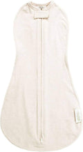 Woombie Original Baby Swaddling Blanket - Soothing, Cotton Baby Swaddle - Wearable Baby Blanket, Organic Cream, 14-19 lbs