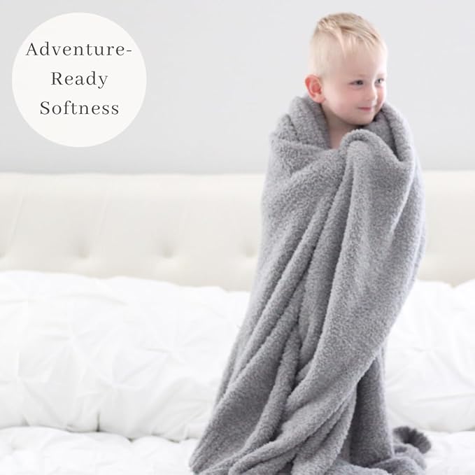 SARANONI Bamboni Baby Blanket | Luxury Plush Super Soft Blanket | Breathable Comfy Blankets for Kids and Teens | Gray - 40" x 60"