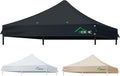 Heavy Duty 10x10 Canopy Replacement Top Cover with 8 Large Drainage Holes, Waterproof PU and 99% UV Resistant Fabric for Outdoor Events, Art Exhibition (Tent Top Only, Excluding Frame, Black)