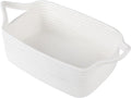 OIAHOMY 7L Woven Basket with Gift Bags and Ribbons, Gift Basket Empty for Baby Showers Birthday, Nursery Bin with Handles for Baby Room Living Room, Pet Toy Bins for Toy Organizer - White
