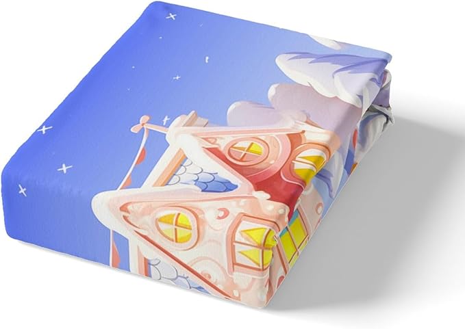 Feelyou Xmas Christmas Comforter Cover Set Christmas House Duvet Cover for Kids Boys Girls Bedroom Bed Decor Christmas Bedding Set Full Size Soft Bedspread Cover,No Comforter