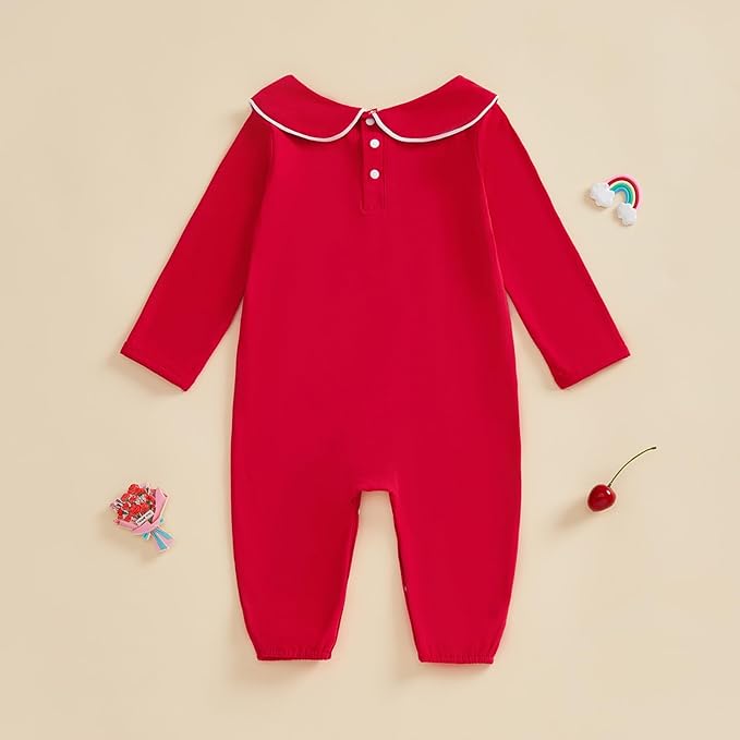 Merqwadd Baby Coming Home Outfit Boy Girl Cotton Long Sleeve Romper Jumpsuit Plain One-Piece Clothes