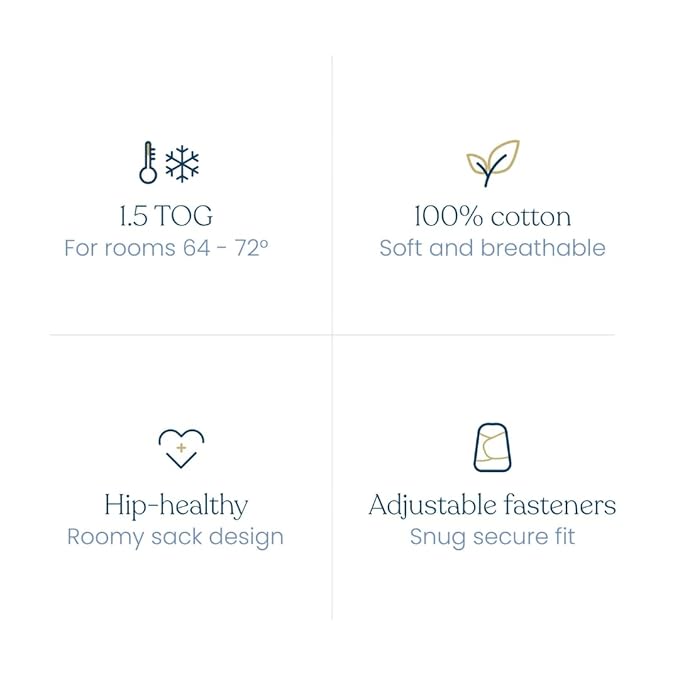 HALO 100% Cotton Muslin Sleepsack Swaddle, 3-Way Adjustable Wearable Blanket, TOG 1.5, Lions, Newborn, 0-3 Months