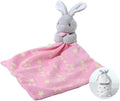 CREVENT Cozy Plush Baby Security Blanket Loveys for Baby Girls with Animal Face, Baby Shower/Birthday Gifts for Newborns Infant Toddler (Hugging Bunny)