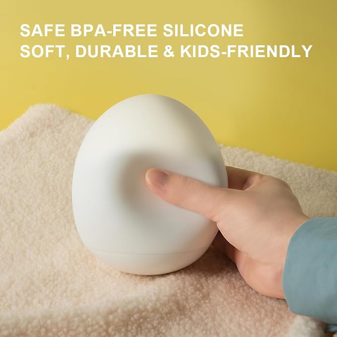 Silicone Baby Night Light 7 RGB Egg Night Light for Nursery, 3-Level Dimming Portable Nursery Night Lamp for Breastfeeding Kids Bedroom Gifts for Newborn Toddler Girls Boys,led christmas lights