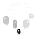 Flensted Mobiles Sheep Hanging Nursery Mobile - 17 Inches Plastic - Handmade in Denmark - Conversation Piece and Room Decor - Unisex - Wall Mount