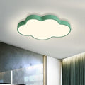 LED Ceiling Light Fixture, 19 Inch Modern Cloud Shape Recessed Ceiling Light, 3000K-6000K Dimmable, 29W Green Close to Ceiling Lighting for Living Room, Bedroom