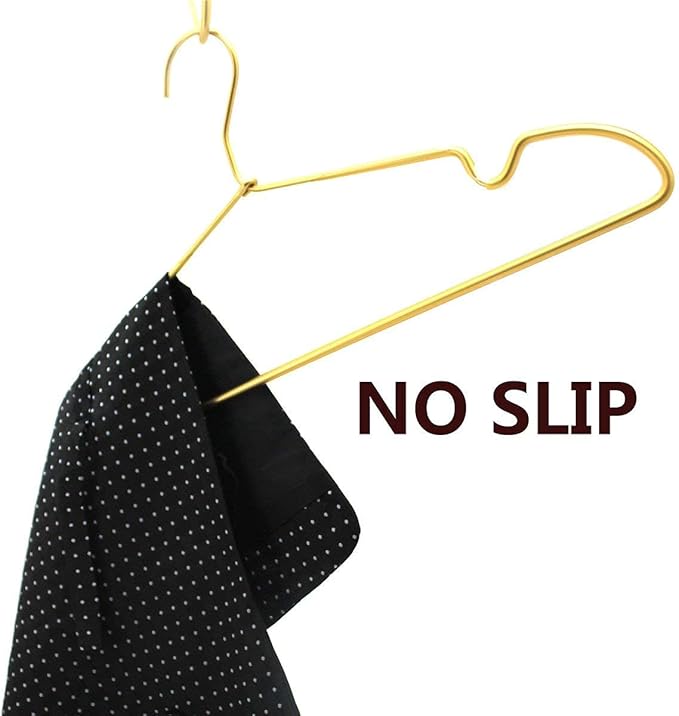 12.6" Matte Gold Metal Kids Baby Hangers, 30Pack, Non Slip, Suit for Coated Wire Children Clothes Hangers Closet Storage, Retail Display Space Saving for Toddler Coats Infant Hangers